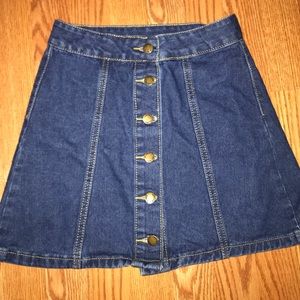 UO Button Up Denim Skirt